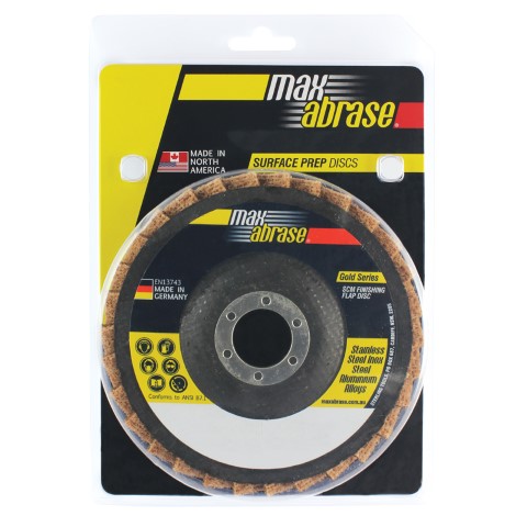 MAXABRASE SCM FINISHING FLAP DISC 125MM COARSE/ BROWN CARDED